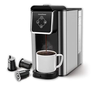 jooodeee single serve 3 in 1 coffee brewer coffee maker with 50 oz. reservoir, k-cup pods compatible & ground coffee tea pods, touch-screen, 3 brewing options