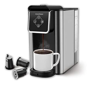 JoooDeee Single Serve 3 in 1 Coffee Brewer Coffee Maker with 50 oz. Reservoir, K-Cup Pods Compatible & Ground Coffee Tea Pods, Touch-Screen, 3 Brewing Options