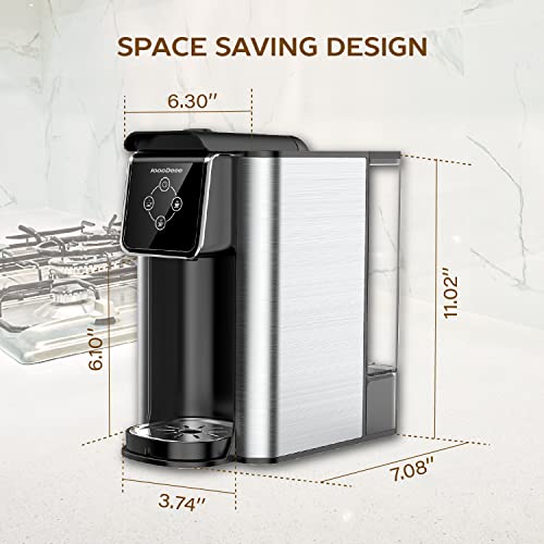 JoooDeee Single Serve 3 in 1 Coffee Brewer Coffee Maker with 50 oz. Reservoir, K-Cup Pods Compatible & Ground Coffee Tea Pods, Touch-Screen, 3 Brewing Options