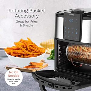 hOmeLabs 11.6 Quart XXL 8-in-1 Air Fryer Oven - Bake, Broil, Dehydrate and More - Complete Set of Dishwasher Safe Accessories Included