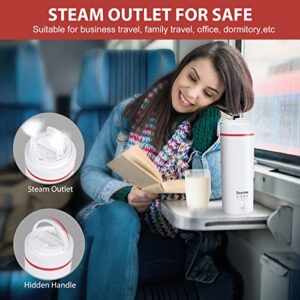 Portable Electric Kettle Travel Kettle Small/Mini Tea Kettle Electric Water Boiler With 4 Smart Tempe Preset and Keep Warm, Hot Water boiler Kettle Electric 316 Stainless Steel with Auto Shut-Off