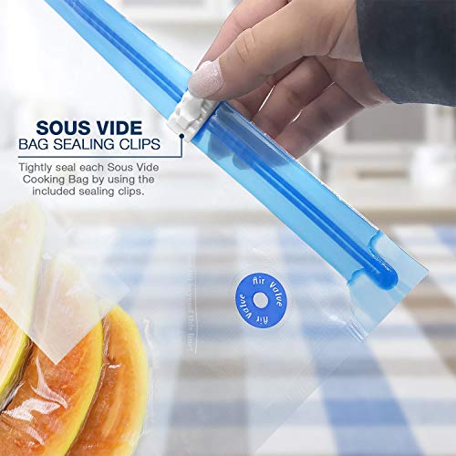 VICARKO 30 Vacuum Zipper Bags, Vacuum Sealer Bags, Food Storage, Reusable Bags, with Double Layers, BPA Free, Combo Size