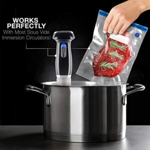 VICARKO 30 Vacuum Zipper Bags, Vacuum Sealer Bags, Food Storage, Reusable Bags, with Double Layers, BPA Free, Combo Size