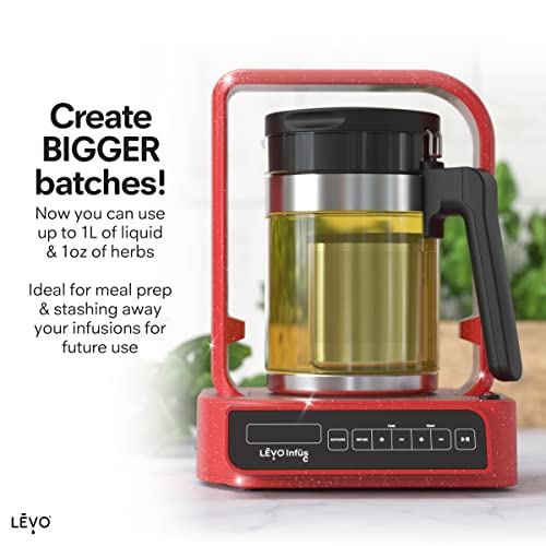 LEVO C - Large Batch Herbal Oil Infusion Machine - Botanical Extractor - Herb Decarboxylator & Oil Infuser - Edible Infusion Maker - For Infused Gummies, Tinctures, Brownies & More - Licorice Black