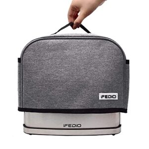 iFedio 2 Slice Toaster Cover with Two Pockets for Storing knife,Grey