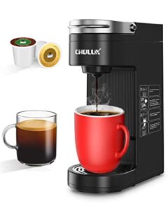 chulux single serve coffee maker, mini coffee maker compact coffee machine, single cup coffee maker for kitchen office travel coffee brewer