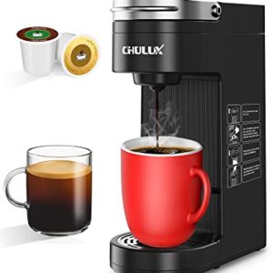 CHULUX Single Serve Coffee Maker, Mini Coffee Maker Compact Coffee Machine, Single Cup Coffee Maker for Kitchen Office Travel Coffee Brewer