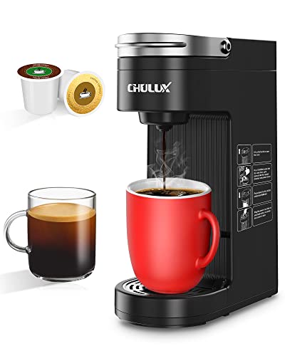 CHULUX Single Serve Coffee Maker, Mini Coffee Maker Compact Coffee Machine, Single Cup Coffee Maker for Kitchen Office Travel Coffee Brewer