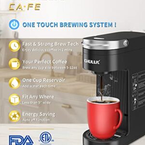 CHULUX Single Serve Coffee Maker, Mini Coffee Maker Compact Coffee Machine, Single Cup Coffee Maker for Kitchen Office Travel Coffee Brewer