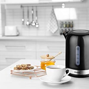 Courant COUKEP102K 1-Liter Electric Kettle Cordless with LED Light, 1000W Power, Automatic Safety Shut-Off, Perfect for Tea / Coffee /Hot Chocolate/ Soup/ Hot Water, Black Color