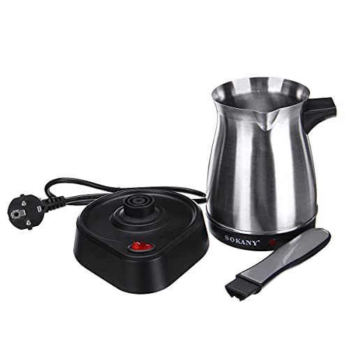 WLTK Coffee Make 500ml Stainless Steel Separated Italian Mocha Pot Greek Turkish Electric Coffee Pot Portable Espresso Machine 220V