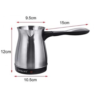 WLTK Coffee Make 500ml Stainless Steel Separated Italian Mocha Pot Greek Turkish Electric Coffee Pot Portable Espresso Machine 220V