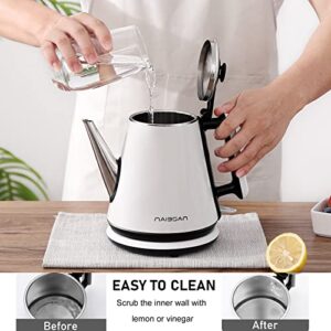 Naibsan Electric Kettle, 100% Stainless Steel Water Boiling Tea Kettle, BPA Free hot water kettle electric/Pour Over Coffee Kettle