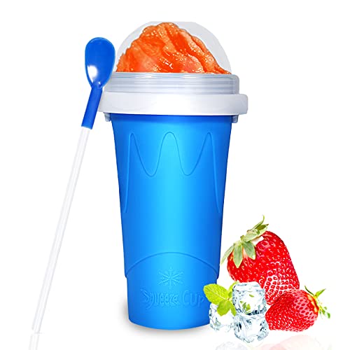 Color Land DIY smoothie cup pinch Cups TIK TOK frozen magic squeeze cup cooling Maker Cup Freeze Mug Milkshake Tools protable smoothie mug