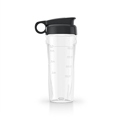 BLACK+DECKER PowerCrush Personal Blender Jar with Travel Lid, Clear, PBJ1650 Small