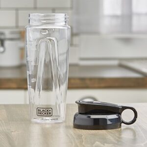 BLACK+DECKER PowerCrush Personal Blender Jar with Travel Lid, Clear, PBJ1650 Small