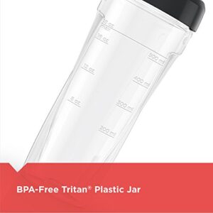 BLACK+DECKER PowerCrush Personal Blender Jar with Travel Lid, Clear, PBJ1650 Small