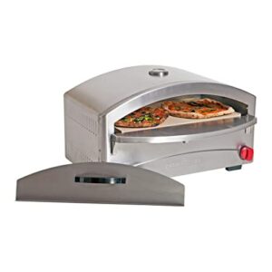 camp chef italia artisan pizza oven, stainless steel, 15 in. x 26 in. x 16