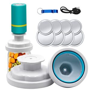 electric mason jar vacuum sealer – food vacuum saver food jar protector vacuum seal kit for wide mouth and regular mouth mason jars compatible with foodsaver