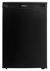 danby dar026a1bdd-6 2.6 cu.ft. mini fridge, compact refrigerator for bedroom, office, bar, countertop, e-star rated in black