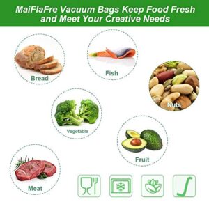 MaiFlaFre 6 Pack 8"x20'(3Rolls) and11"x20' (3Rolls) Vacuum Sealer Bags Rolls with BPA Free, Heavy Duty.Vacuum Sealer Bags Rolls Compatible with Any Types Vacuum Sealer