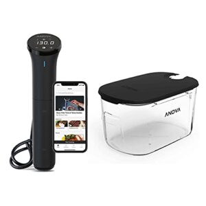 anova sous vide bundle kit with precision cooker nano and 12l container, an400-tc02-us00