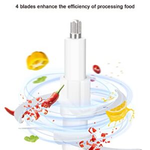 Food Processor, VASTELLE Electric Food Chopper for Meat, Vegetables, Fruits and Nuts, 8 Cup Glass Bowl Food Grinder with 2 Speed, Grey