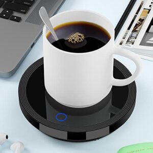 Cup Warmer for Coffee with Automatic Sensor Coffee Warmer for Desk auto Shut Off & on Coffee Cup Warmer for Tea, Water, Milk,Black Without Cup