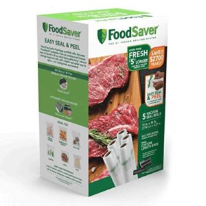 foodsaver easy seal & peel 11″ x 14′ vacuum seal roll, 5 pack