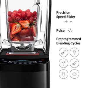 Blendtec Professional 800 Blender with WildSide+ Jar (90 oz), Sealed Sound Enclosure, Industries Strongest and Quietest Professional-Grade Power, 11-Speed Touch Slider, Self-Cleaning, Black