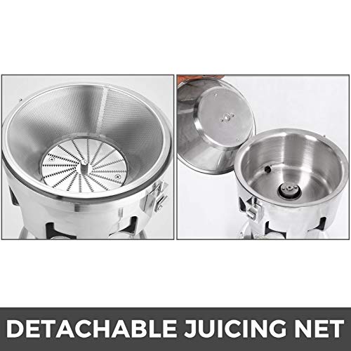 VBENLEM Commercial Juice Extractor Heavy Duty Juicer Aluminum Casting and Stainless Steel Constructed Centrifugal Juice Extractor Juicing both Fruit and Vegetable