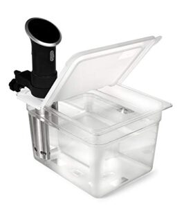 everie sous vide container 12 quart evc-12 with collapsible hinge lid compatible with anova 800w 900w (does not fit nano or an500-us00)