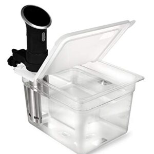 EVERIE Sous Vide Container 12 Quart EVC-12 with Collapsible Hinge Lid Compatible with Anova 800w 900w (Does Not Fit Nano or AN500-US00)