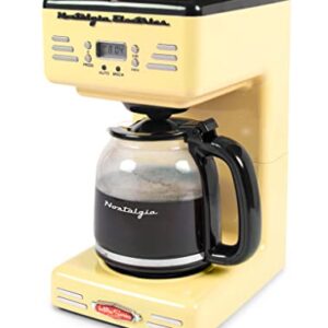 Nostalgia Retro 12-Cup Programmable Coffee Maker, Yellow