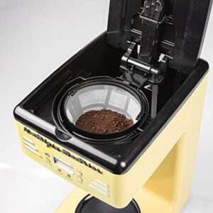 Nostalgia Retro 12-Cup Programmable Coffee Maker, Yellow