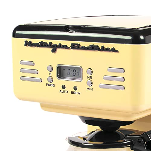 Nostalgia Retro 12-Cup Programmable Coffee Maker, Yellow