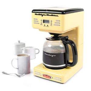 Nostalgia Retro 12-Cup Programmable Coffee Maker, Yellow