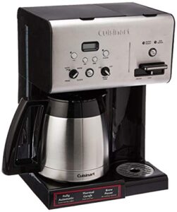 cuisinart chw-14 coffee plus 10-cup thermal programmable coffeemaker and hot water system, black (renewed)