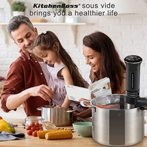 Sous Vide Machine Immersion Circulator: Ultra-quiet Precision Sous-vide Cooker, IPX7 Waterproof Stainless Steel 1100W Professional Low Temperature Slow Cooking Machines by KitchenBoss