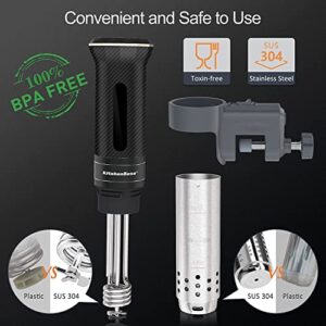 Sous Vide Machine Immersion Circulator: Ultra-quiet Precision Sous-vide Cooker, IPX7 Waterproof Stainless Steel 1100W Professional Low Temperature Slow Cooking Machines by KitchenBoss