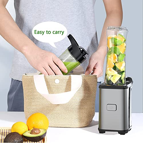 Portable Blender, Personal Size Blender for Shakes and Smoothies with 2 Tritan BPA-Free 20Oz Blender Cups, Mini Smoothie Blender with 4 Sharp Stainless Steel Blades, Mini Blender for Fruits, 25000RPM