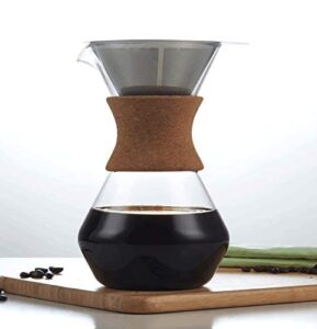 pour over coffee maker with dripper filter 34 ounce/ 1000 ml