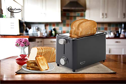 Betty Crocker 2-Slice Cool Wall Toaster, Black, BC-2605CB