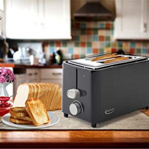 Betty Crocker 2-Slice Cool Wall Toaster, Black, BC-2605CB