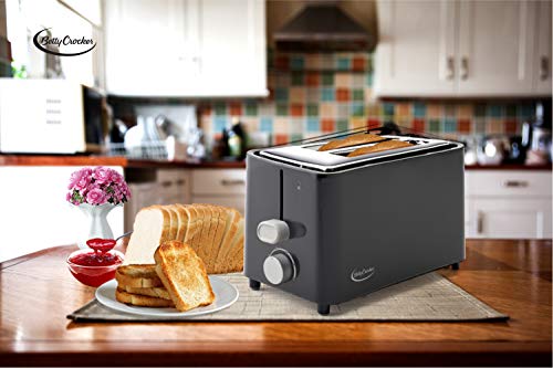 Betty Crocker 2-Slice Cool Wall Toaster, Black, BC-2605CB