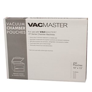 vacmaster 40725 3-mil vacuum chamber pouches, 10-inch by 13-inch, 250 per box