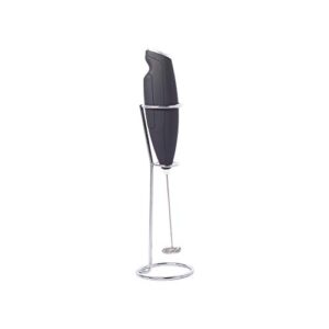 mr.yd electric milk frother foam mixer with stainless steel stand & whisk operated drink mixer
