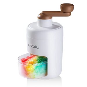 choxila shaved ice machine snow cone machine – portable ice crusher and shaved ice machine with free ice cube trays – bpa free