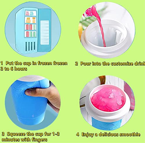 Slushie Cup, TIK TOK Magic Quick Frozen Smoothies Cup, Slushie Machine for Home Squeeze Slushie Cup, Diy Slushie Maker Cup Gifts