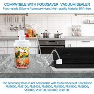 Jar Sealer for Foodsaver Vacuum Sealer, Food Saver Jar Sealer for Wide & Regular-Mouth Mason Jar, Mason Jar Vacuum Sealer for Foodsaver Jar Sealer Attachment, Jar Lids, Canning Bands, Accessory Hose